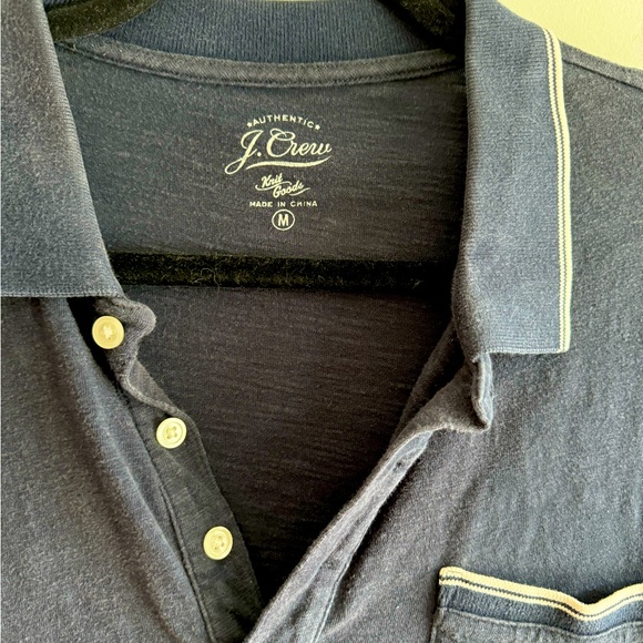 Navy J Crew cotton polo - Picture 2 of 3
